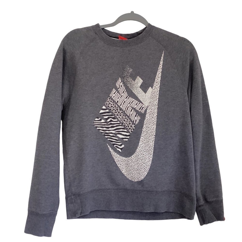 Vintage Nike Gray Center Swoosh Crewneck Sweatshirt Men’s Size Small Travis Vtg